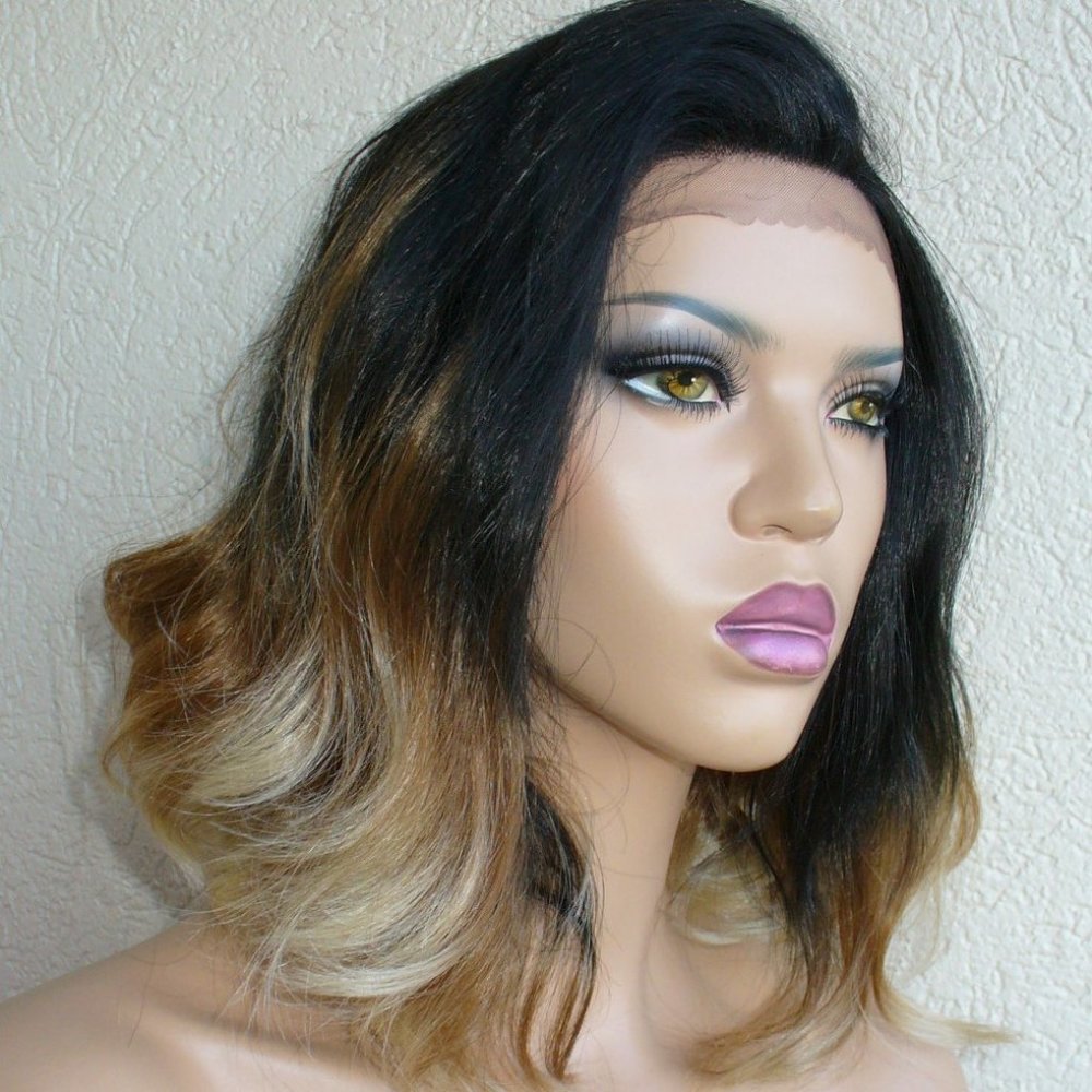 FRENCH lace synthetic lace front 3 colors wig